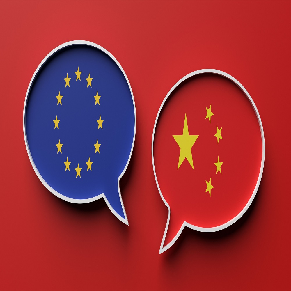 Emblems of European Union and China